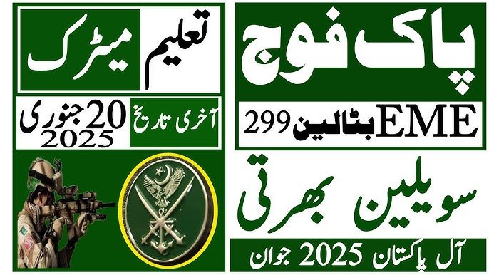 Pak Army Civilian Jobs 2025