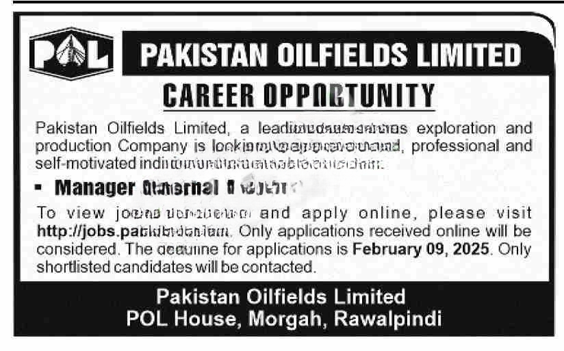 How to Apply for Pakistan Oilfields Limited Jobs 2025 – Step-by-Step Guide
