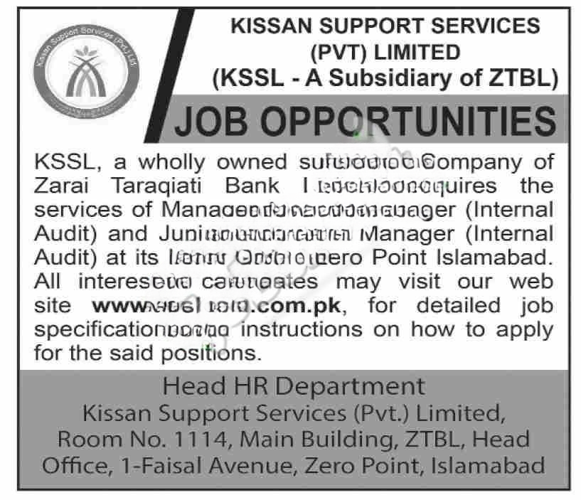 KSSL ZTBL Jobs 2025 Application Form