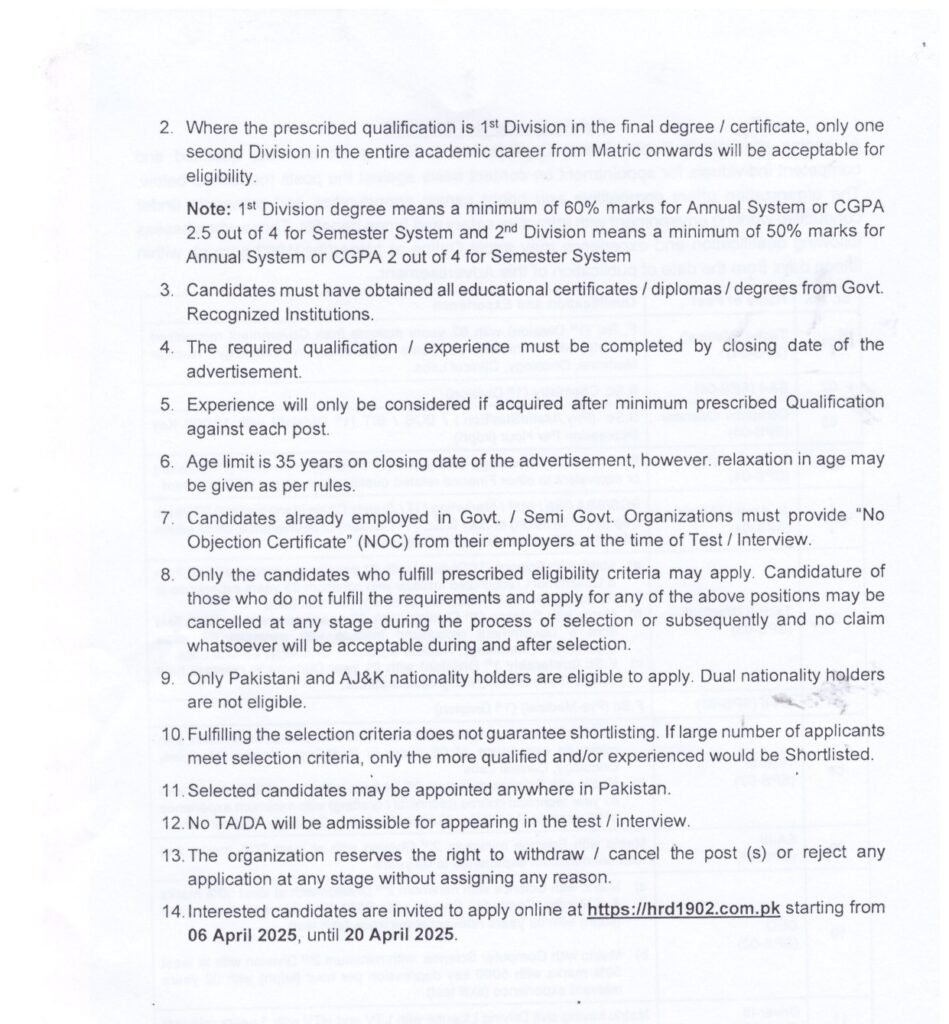 pAEC Job Application Portal Screenshot 2025
