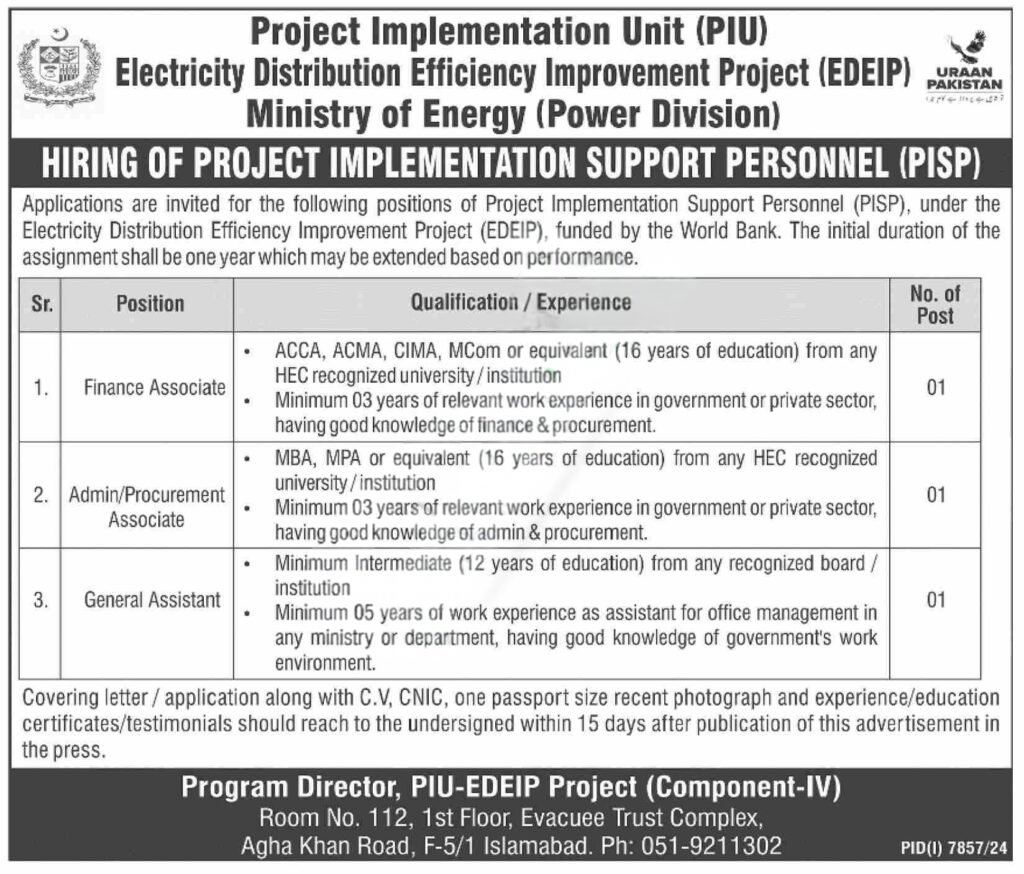How to Apply for Ministry of Energy Power Division Jobs – Government of Pakistan
