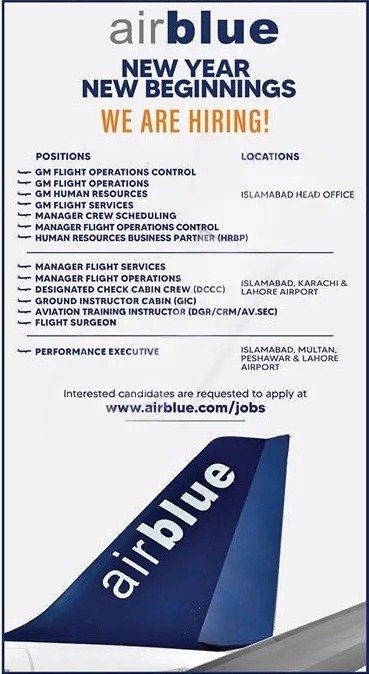 Air Blue Jobs 2025