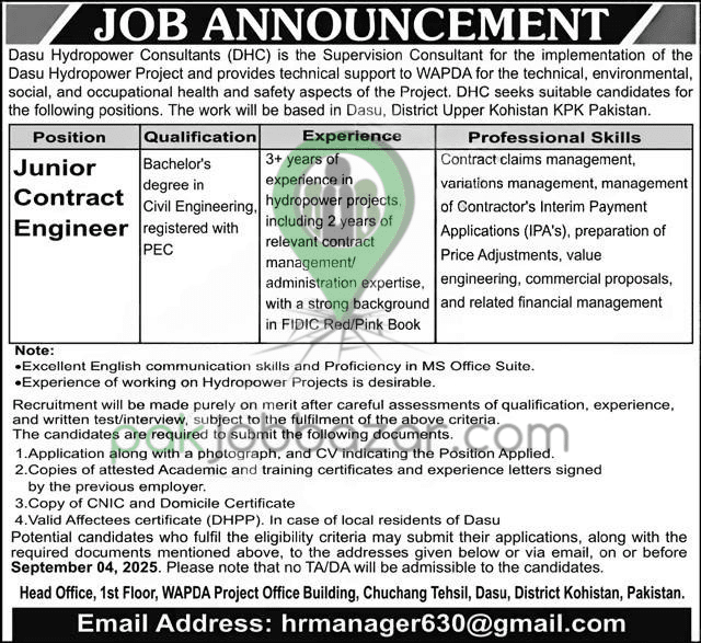 Dasu Hydropower Project Jobs 2025 – Site View