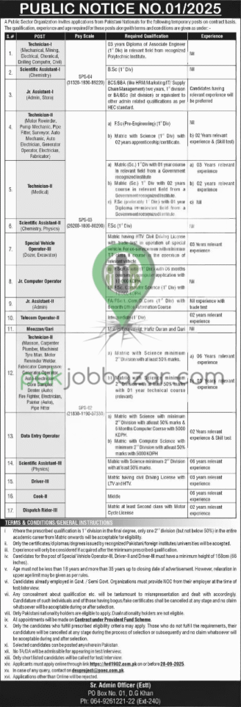 Public Sector Organization Jobs 2025