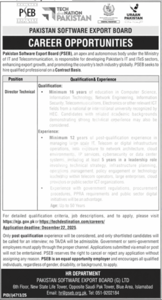  PSEB Jobs 2025 advertisement