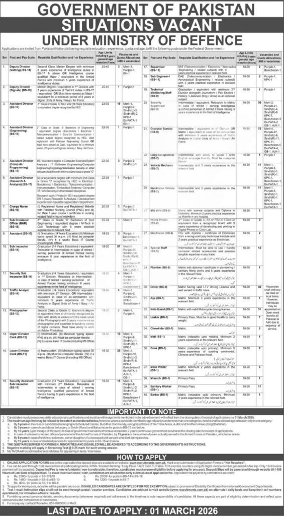 Ministry of Defence Jobs advertisement