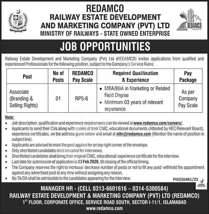 REDAMCO Jobs 2026 advertisement 