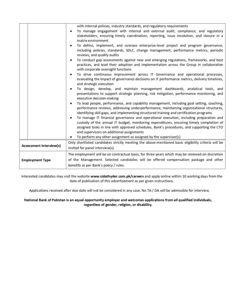 National Bank of Pakistan Jobs 2026 Advertisement