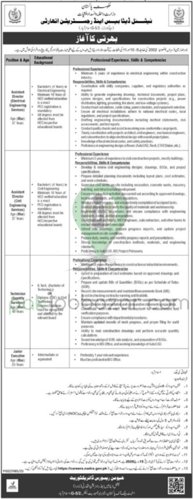 NADRA Jobs 2026