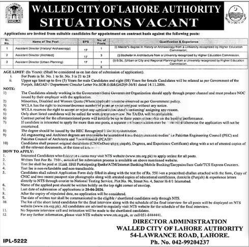 WCLA Jobs 2026 official advertisement