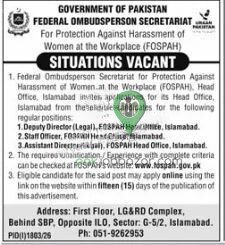 FOSPAH Jobs 2026, FOSPAH Jobs Islamabad 2026 advertisement
