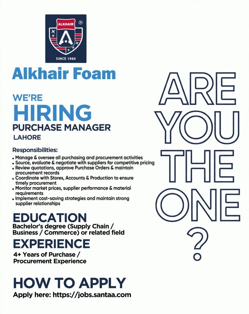 Alkhair Foam Jobs 2026 advertisement