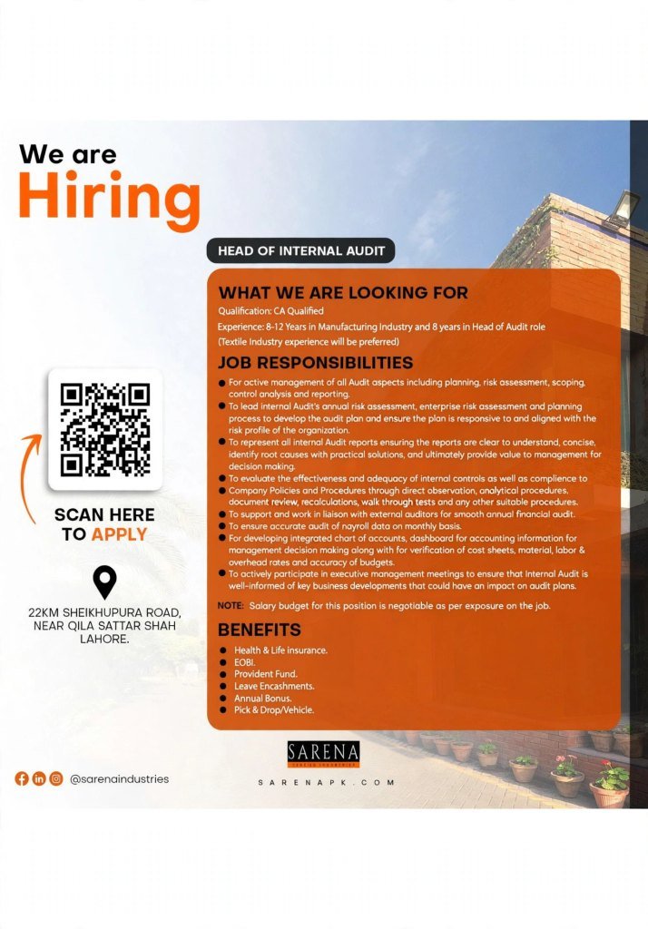 Sarena Industries Jobs ADVERTISEMENT