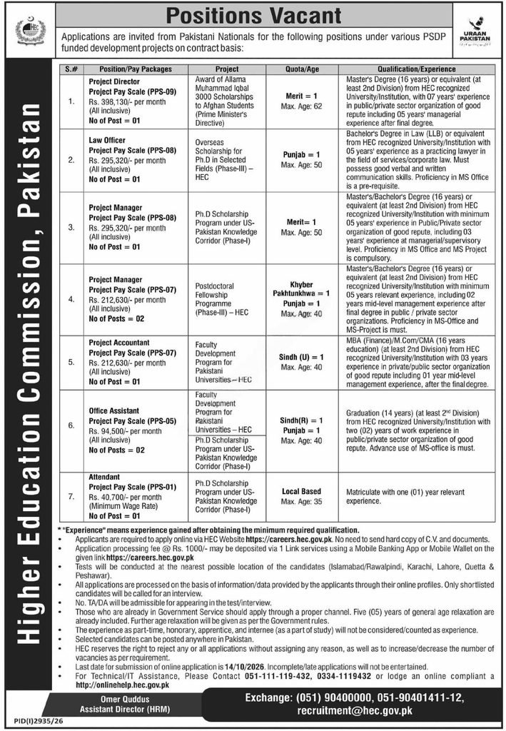 HEC Jobs 2026 ADVERTISEMENT