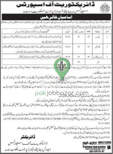 Sports and Youth Affairs Department Sindh Jobs 2026 vacancies advertisement
