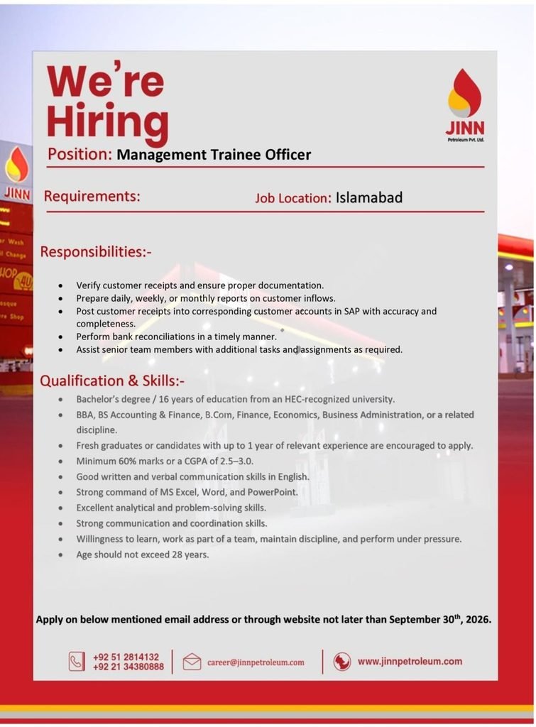 JINN Petroleum Jobs 2026 ADVERTISEMENT
