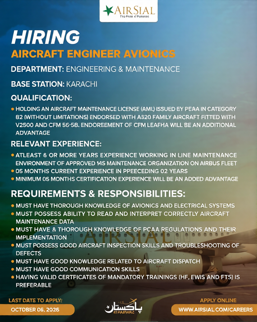 AIRSIAL Jobs 2026 advertisement 1