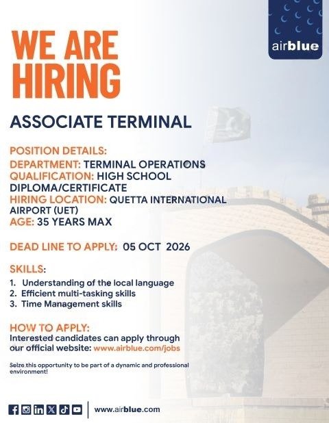 Airblue Jobs 2026 advertisement 2