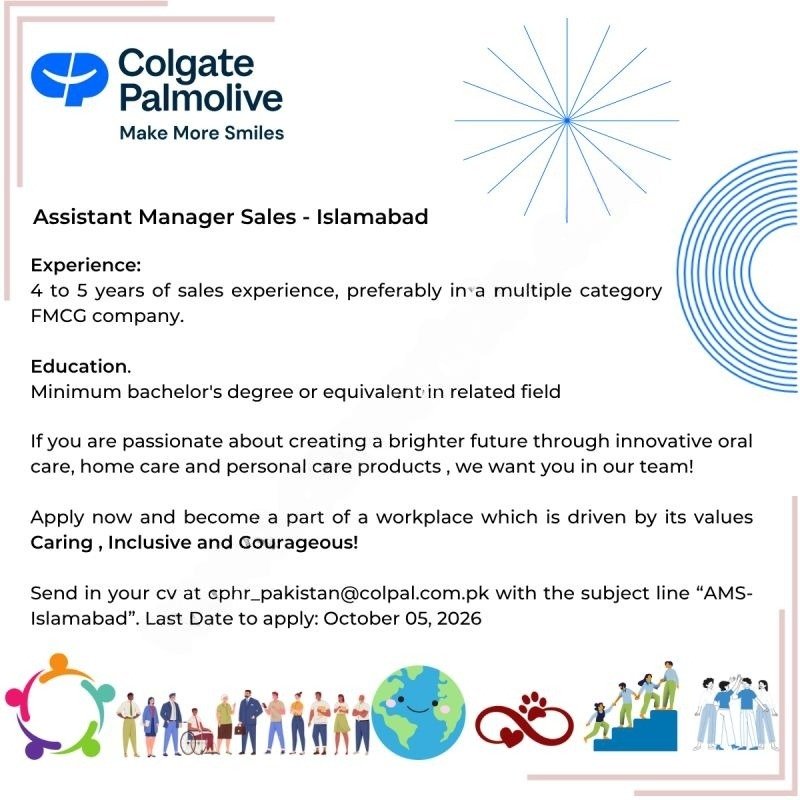 Colgate Palmolive Jobs advertisement 1