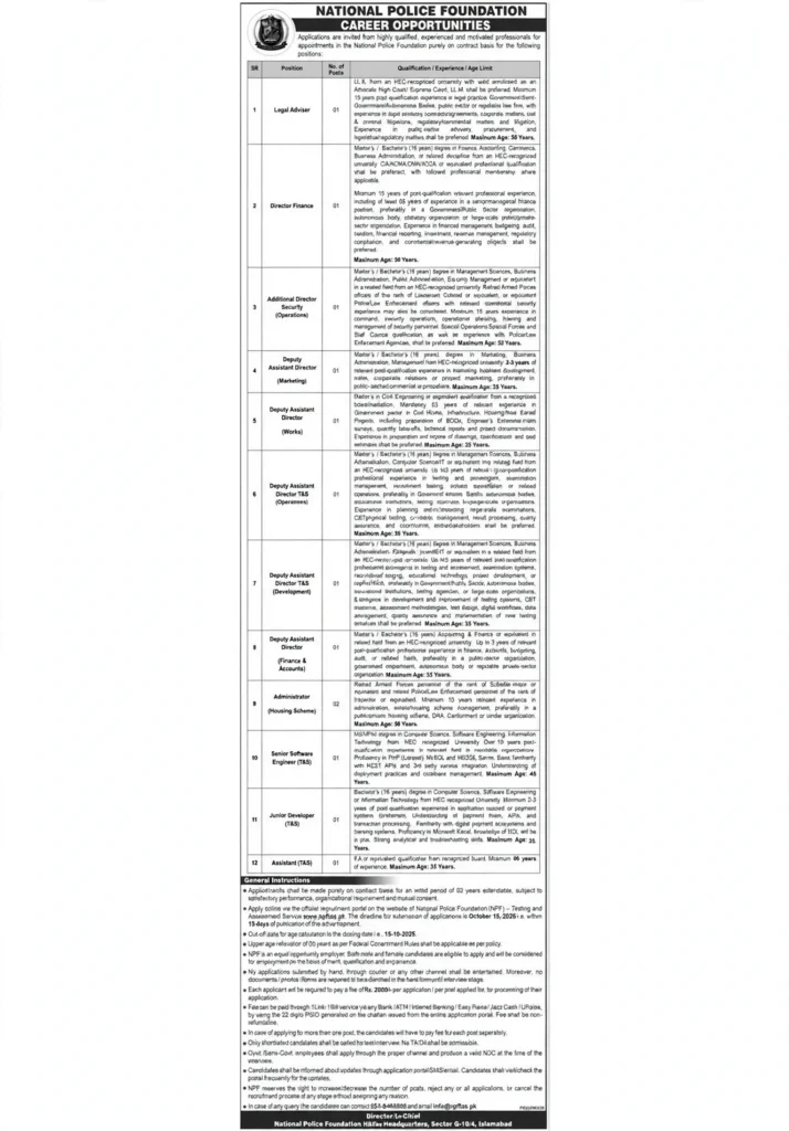 National Police Foundation Jobs 2026 Advertisement