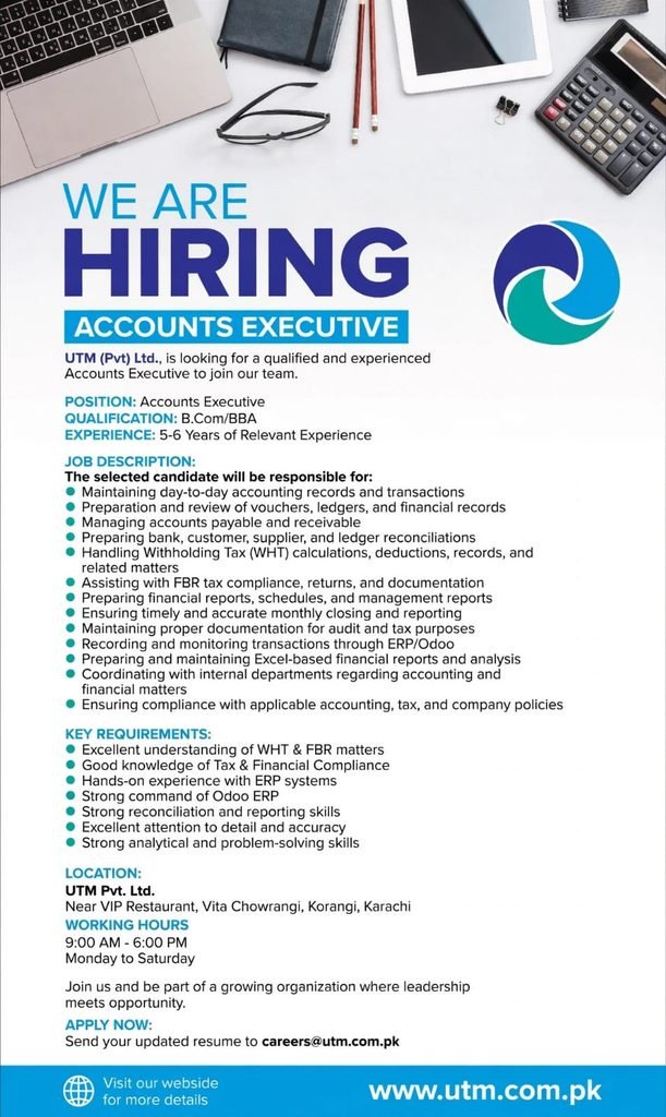 UTM Jobs 2026 Advertisement