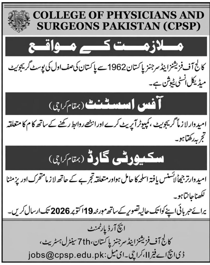 CPSP Jobs 2026 Advertisement