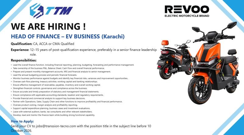  Revoo Electric Motorcycle Jobs Advertisement