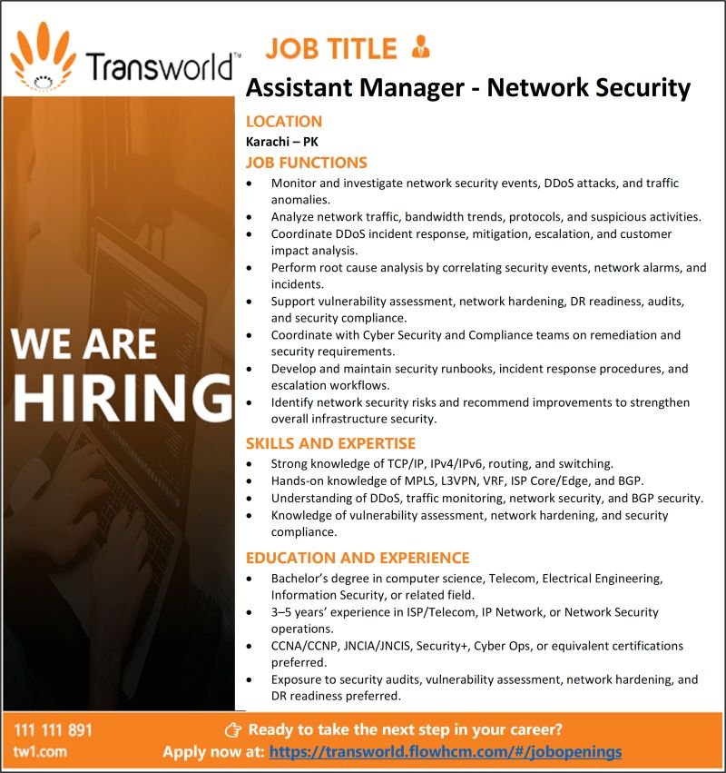 Transworld Jobs 2026 Advertisement